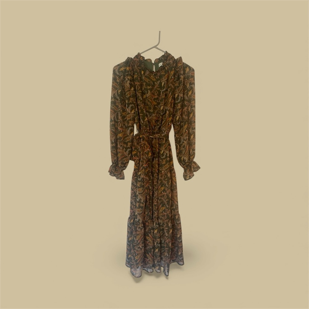 Moon River Autumn Floral Maxi Dress